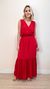 Vestido Longo Liso Vermelho