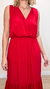 Vestido Longo Liso Vermelho