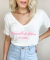 Camiseta de Modal Bordada Decote V 