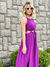 Vestido Mídi Roxo com Fenda