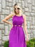 Vestido Mídi Roxo com Fenda