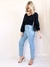 calça mom jeans claro