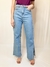 calça jeans wide leg curta