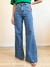 Wide Leg Jeans Lavagem Média