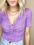 G - Blusa Modal Decote V Trançado Manga Curta Twist G - comprar online