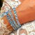 Pulseira Riviera Oval Topazio Azul Natural - Rachel De La Mer - Alta Joalheria em Prata