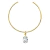 Pingente Oval 1 Quilate Gold Moissanite - Rachel De La Mer - Alta Joalheria em Prata