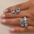 Brinco Oval Topazio Azul Natural e Moissanite na internet