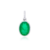 Pingente Oval Esmeralda Prata 925