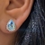 Brinco Gota Topazio Azul Natural e Moissanite - comprar online