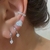 Brinco Illusion Coração Moissanite na internet