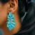 Brinco Fleur Turquesa e Moissanite - loja online