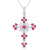 Colar Cruz Topazio Pink e Moissanite - comprar online