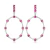Brinco Longo Topazio Pink e Moissanite - comprar online