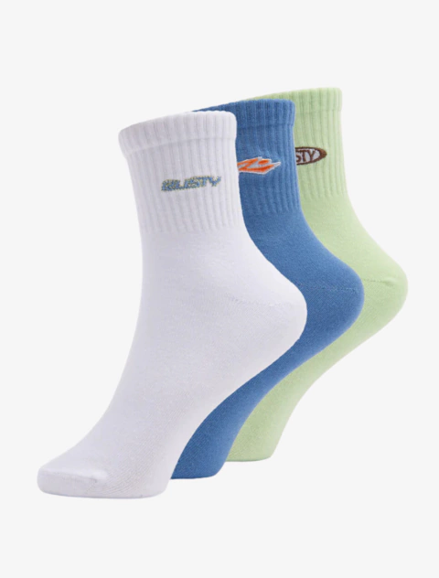 Medias Rusty Fancy Dat Crew 3-Sock Pack - comprar online