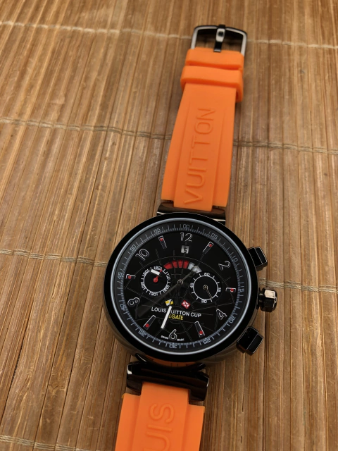 Louis Vuitton tambour black orange