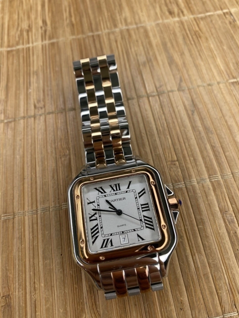 Cartier Tank ouro/aço Rose