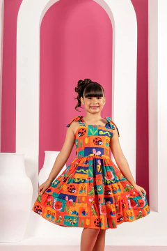 VESTIDO INFANTIL ESTAMPA INSETOS