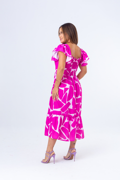 VESTIDO MÃE ROSA GEOMETRICO na internet