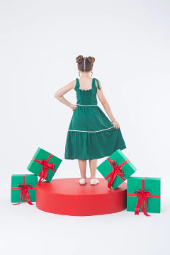 VESTIDO MIDI VERDE na internet