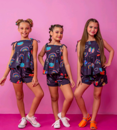 CONJUNTO LASTEX PRETO - comprar online