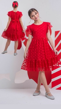 VESTIDO EMILLY TULE VERMELHO