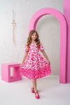 VESTIDO INFANTIL REALEZA ONCINHA ROSA - comprar online