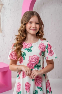 VESTIDO INFANTIL REALEZA FLORAL BRANCO na internet