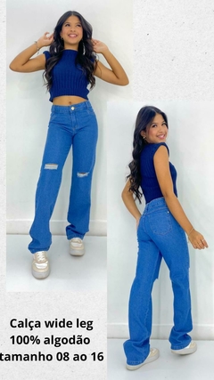 CALÇA WIDELEG DESTROYED CLARA - comprar online
