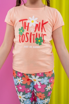 CONJUNTO CALÇA LEGGING THINK POSITIVE (SALMÃO) - loja online