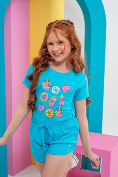 CONJUNTO ALGODÃO DOCES (AZUL) - comprar online