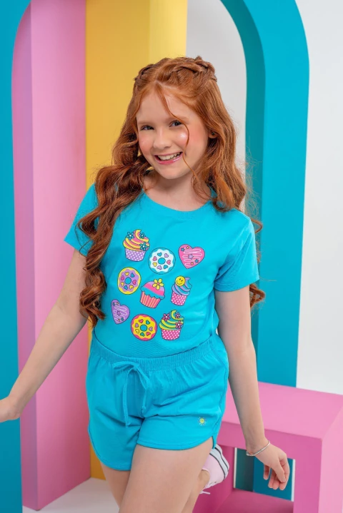 CONJUNTO ALGODÃO DOCES (AZUL) - comprar online