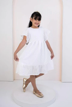 VESTIDO SARA LASER BRANCO - comprar online