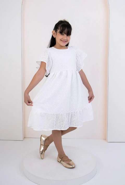 VESTIDO SARA LASER BRANCO - comprar online