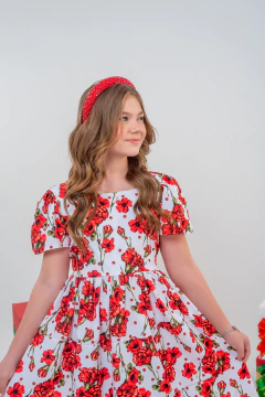 VESTIDO REALEZA FLORAL VERMELHO na internet