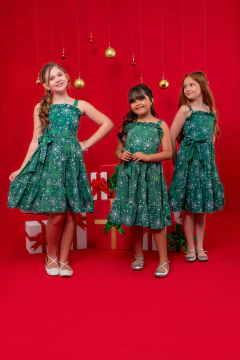 VESTIDO FLÔ FLÔ VERDE ESTRELAS na internet