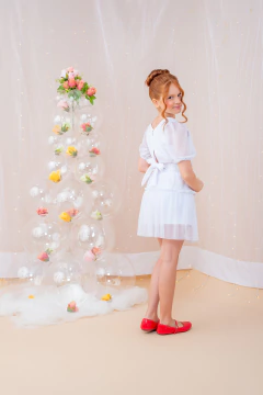 CONJUNTO GLITTER BRANCO - Loja modelinho