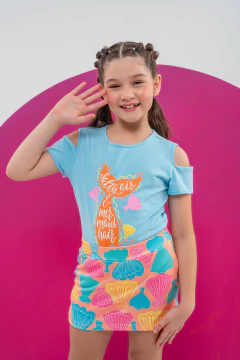 CONJUNTO SHORT SAIA CONCHA (AZURE) - comprar online