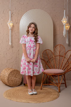 Imagem do VESTIDO REALEZA LAÇO PINK