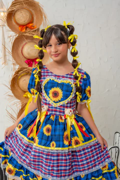 VESTIDO XODÓ AZUL - Loja modelinho