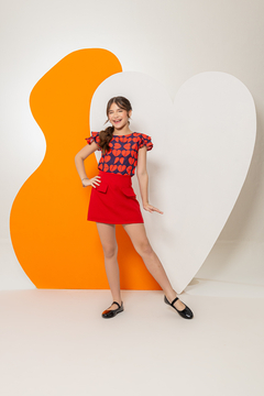 CONJUNTO LOVE VERMELHO FILHA - Loja modelinho