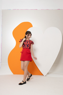 CONJUNTO LOVE VERMELHO FILHA