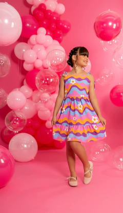 VESTIDO INFANTIL AYLLA ONDAS - Loja modelinho