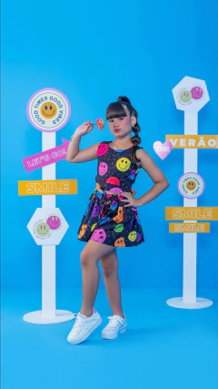 Imagem do CONJUNTO SMILE PRETO COLORIDO