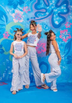 Imagem do CONJUNTO CALÇA LISTRAS AZUL