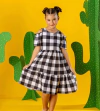 VESTIDO XADREZ BRANCO E PRETO