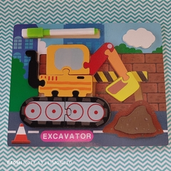 Encastre + pizarra (escavadora)