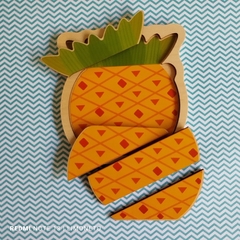 Rompecabezas de madera 4 piezas (Piña) - comprar online