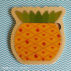 Rompecabezas de madera 4 piezas (Piña)