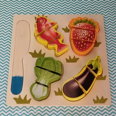 Tabla de encastre con Velcro (berenjena)